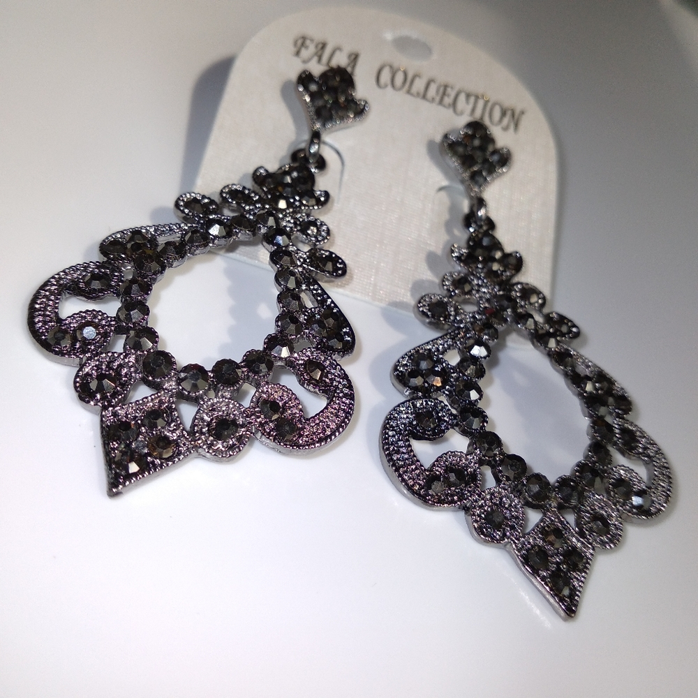 Victorian crystal drop earrings